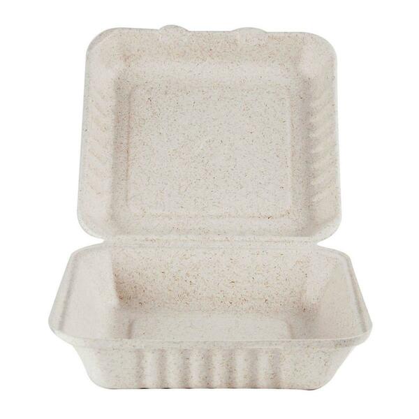 Green Wave International OV-B099 PE 9 x 9 x 3 in. Bagasse Ovation Box OV-B099  (PE)